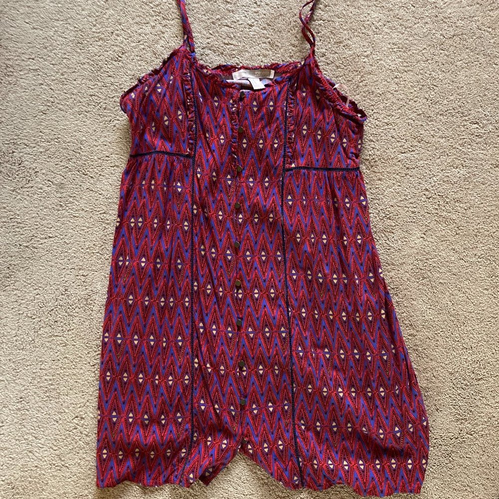 Geometric Tribal Print Shift Dress
